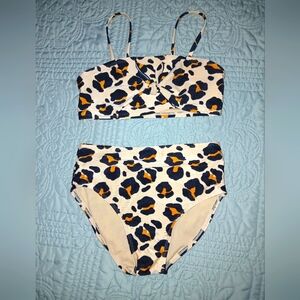 Leopard Print Bikini Set L 10-12